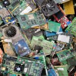 a pile of assorted electronic components sitting on top of each other